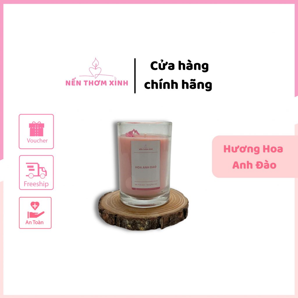 Nến thơm hương hoa anh đào